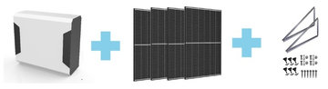 Set EcoHub 1KWh + 4 PV-Module + Montagesystem + Notstrom